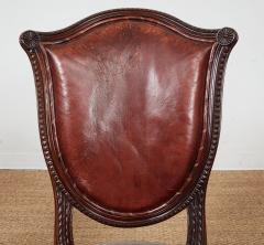Set of Ten Shield Back Leather Dining Chairs - 4324911