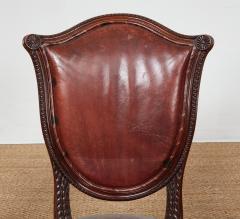 Set of Ten Shield Back Leather Dining Chairs - 4324913