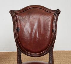 Set of Ten Shield Back Leather Dining Chairs - 4324915