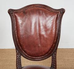 Set of Ten Shield Back Leather Dining Chairs - 4324917