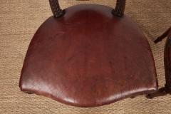 Set of Ten Shield Back Leather Dining Chairs - 4324918