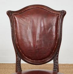 Set of Ten Shield Back Leather Dining Chairs - 4324919