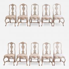 Set of Ten Swedish Rococo Chairs from Lindome Circa 1760 - 4440924