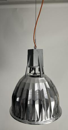 Set of Three 1960s French Mazda Industrial Pendant Lights with Diamond Diffusers - 4282902
