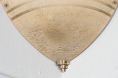 Set of Three Art Deco Machine Age Corner Sconces in Textured Bakelite and Brass - 1539993
