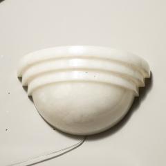 Set of Three Art Deco Skyscraper Style Alabaster Sconces - 3703685