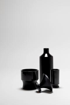 Set of Three Black Ceramic Vessels by Lucerner Keramik - 1464386