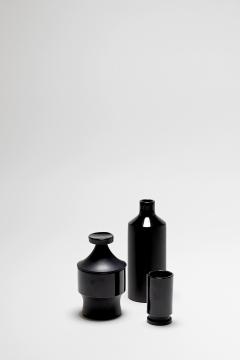 Set of Three Black Ceramic Vessels by Lucerner Keramik - 1464387