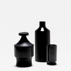 Set of Three Black Ceramic Vessels by Lucerner Keramik - 1466186