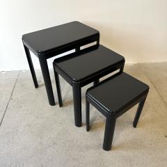 Set of Three Black Lacquered Nesting Tables  - 4526279