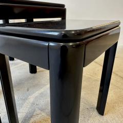 Set of Three Black Lacquered Nesting Tables  - 4526282