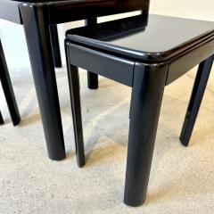 Set of Three Black Lacquered Nesting Tables  - 4526283