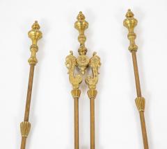 Set of Three Brass Fire Tools with Mythical Creature Motif - 3256025
