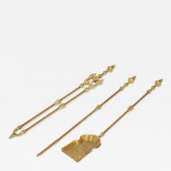 Set of Three Brass Fire Tools with Mythical Creature Motif - 3257170