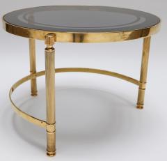 Set of Three Brass Nesting Tables with Smoked Glass Tops - 497530