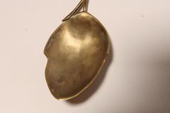 Set of Three Brutalist Brass Decorative Serving Pieces Ladle Spoon and Fork - 4452711