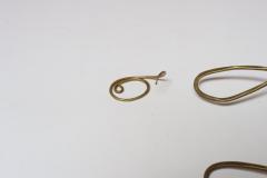 Set of Three Brutalist Brass Decorative Serving Pieces Ladle Spoon and Fork - 4452713