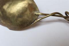 Set of Three Brutalist Brass Decorative Serving Pieces Ladle Spoon and Fork - 4452714