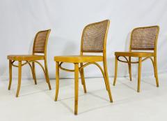 Set of Three Cane Bentwood Side Chairs by Loewenstein Oggo USA 1960s - 4202906