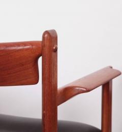 Set of Three Danish Occasional Armchairs in Teak and Leather - 542841