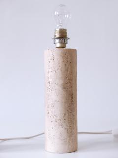 Set of Three Elegant Mid Century Modern Travertine Table Lamps Italy 1960s - 3390407