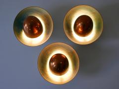 Set of Three Exceptional Mid Century Modern Scandinavian Copper Sconces 1960s - 2280470