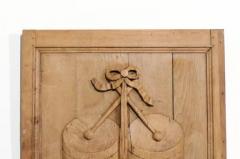 Set of Three French 19th Century Carved Oak Panels with Musical Instruments - 3426984