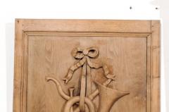 Set of Three French 19th Century Carved Oak Panels with Musical Instruments - 3427087