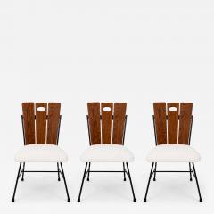 Set of Three Iron and Oak Side Chairs by Richard McCarthy - 4613855