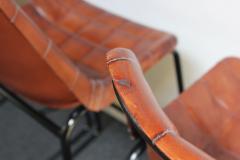 Set of Three Italian Vintage Leatherette and Wrought Iron Barstools - 2700832