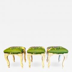 Set of Three Louis XV Style Stools or Tabourets - 1582792