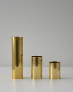 Set of Three Mid Century Brass Candlesticks - 2230515
