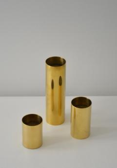Set of Three Mid Century Brass Candlesticks - 2230517
