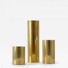 Set of Three Mid Century Brass Candlesticks - 2234520