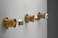 Set of Three Mid Century Brass Wall Fixtures Europe 1960s - 4584442