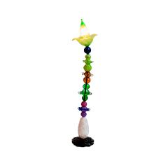 Set of Three Modernist Style Multicolored Glass Sculptural Floor Lamps - 4748700