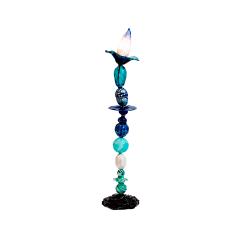 Set of Three Modernist Style Multicolored Glass Sculptural Floor Lamps - 4748705