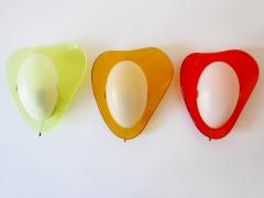 Set of Three Rare Mid Century Modern Lucite Sconces Candies 1960s Germany - 2341268