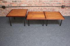 Set of Three Rosewood Konvival Tables Settee by Fabrizio Bruno for Klan Italy - 3271127