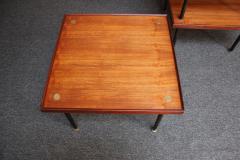 Set of Three Rosewood Konvival Tables Settee by Fabrizio Bruno for Klan Italy - 3271129