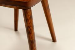 Set of Three Stools in Stained Pine 1960s - 4484985