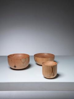 Set of Three Wood Bowls - 4725506