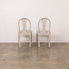 Set of Twelve 18th c Swedish Gustavian Painted Oval Back Wheat Sheaf Chairs - 3693519