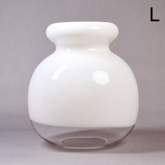 Set of Twelve Blown White and Clear Glass Pendant Lanterns Italy 1970s - 4413065