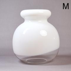 Set of Twelve Blown White and Clear Glass Pendant Lanterns Italy 1970s - 4413066