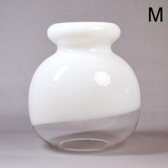 Set of Twelve Blown White and Clear Glass Pendant Lanterns Italy 1970s - 4413068