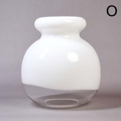 Set of Twelve Blown White and Clear Glass Pendant Lanterns Italy 1970s - 4413069