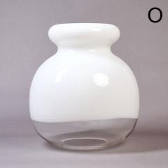 Set of Twelve Blown White and Clear Glass Pendant Lanterns Italy 1970s - 4413070