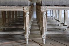 Set of Twelve French Square Back Louis XVI Chairs in Original Paint - 4390194