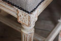 Set of Twelve French Square Back Louis XVI Chairs in Original Paint - 4390195